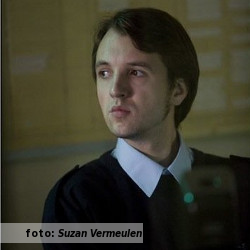 Het etalageblokje voor het interview met Vincent Twigt, de foto is van de hand van Suzan Vermeulen.